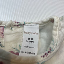 Load image into Gallery viewer, Girls Baby Baby, lightweight floral cotton dress, EUC, size 000, L: 30cm