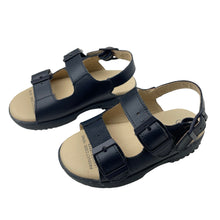 Load image into Gallery viewer, Shoes Seven Steps Kids, navy leather sandals, EUC, size 6,  