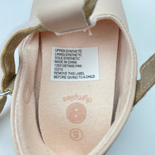 Load image into Gallery viewer, Shoes Dymples, lightweight pink &amp; gold T-bar shoes, NEW, size 5,  