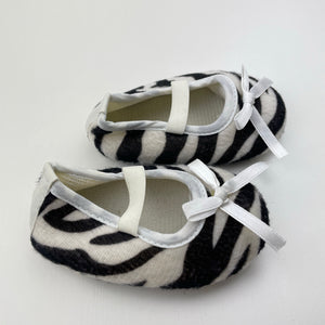 Shoes lightweight, zebra print baby shoes, EUC, size 1,  