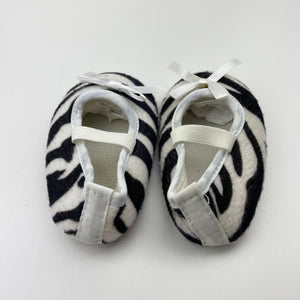 Shoes lightweight, zebra print baby shoes, EUC, size 1,  