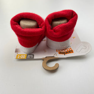 Shoes Underworks, Christmas bootees / socks, 6-12 months, NEW, size 0,  