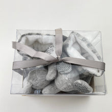 Load image into Gallery viewer, Shoes Liddle Ones, knitted cotton baby booties, elephants, NEW, size 0,  