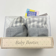 Load image into Gallery viewer, Shoes Liddle Ones, knitted cotton baby booties, elephants, NEW, size 0,  