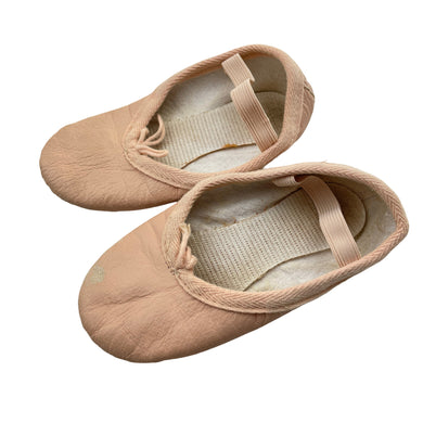 Shoes pink, soft leather ballet shoes, FUC, size 9,  