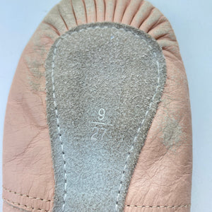 Shoes pink, soft leather ballet shoes, FUC, size 9,  