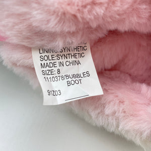 Shoes Brilliant Basics, soft fluffy novelty slipper boots, EUC, size 8,  
