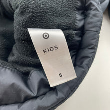 Load image into Gallery viewer, Boys Target, black hooded puffer jacket / coat, FUC, size 5,  
