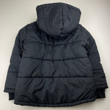 Load image into Gallery viewer, Boys Target, black hooded puffer jacket / coat, FUC, size 5,  