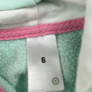 Girls Target, zip hoodie sweater, marks front & sleeves, FUC, size 6,  
