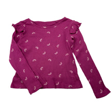Load image into Gallery viewer, Girls Favourites, ribbed organic cotton long sleeve top, GUC, size 4,  
