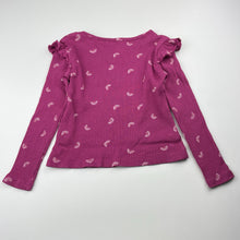 Load image into Gallery viewer, Girls Favourites, ribbed organic cotton long sleeve top, GUC, size 4,  