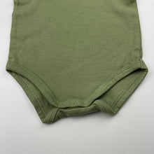 Load image into Gallery viewer, Unisex Anko, khaki organic cotton bodysuit / romper, EUC, size 0,  