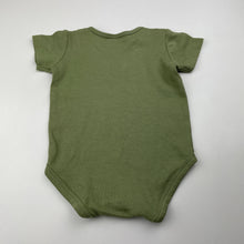 Load image into Gallery viewer, Unisex Anko, khaki organic cotton bodysuit / romper, EUC, size 0,  