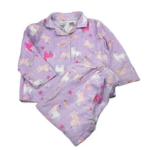Load image into Gallery viewer, Girls Brilliant Basics, flannel cotton pyjamas, unicorns, FUC, size 3,  