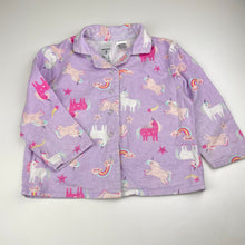Load image into Gallery viewer, Girls Brilliant Basics, flannel cotton pyjamas, unicorns, FUC, size 3,  