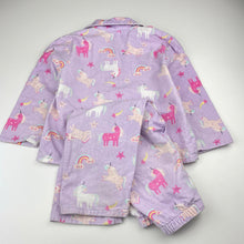 Load image into Gallery viewer, Girls Brilliant Basics, flannel cotton pyjamas, unicorns, FUC, size 3,  