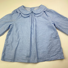 Load image into Gallery viewer, Girls Jacadi Paris, lightweight cotton long sleeve blouse / top, EUC, size 6,  