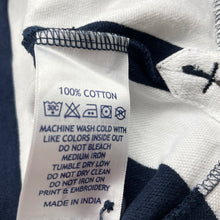 Load image into Gallery viewer, Boys US Polo Assn, navy stripe cotton polo shirt top, GUC, size 13-14,  