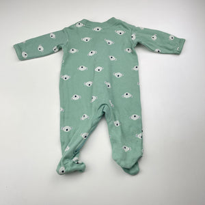 Unisex Anko, cotton zip coverall / romper, koalas, EUC, size 0000,  