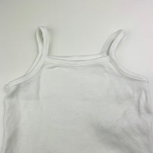 Load image into Gallery viewer, Girls M&amp;S, white cotton singletsuit / romper, EUC, size 00,  