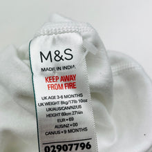 Load image into Gallery viewer, Girls M&amp;S, white cotton singletsuit / romper, EUC, size 00,  
