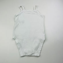 Load image into Gallery viewer, Girls M&amp;S, white cotton singletsuit / romper, EUC, size 00,  