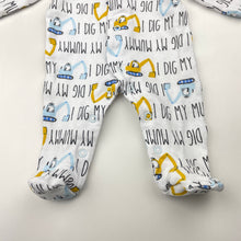 Load image into Gallery viewer, Boys Baby Baby, cotton coverall / romper, diggers, GUC, size 00000,  