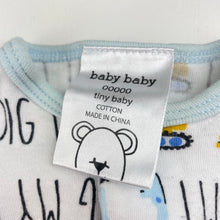 Load image into Gallery viewer, Boys Baby Baby, cotton coverall / romper, diggers, GUC, size 00000,  