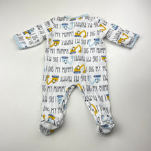 Load image into Gallery viewer, Boys Baby Baby, cotton coverall / romper, diggers, GUC, size 00000,  