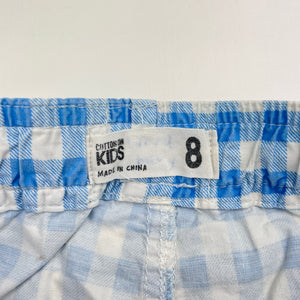 Boys Cotton On, lightweight cotton shorts, elasticated, FUC, size 8,  