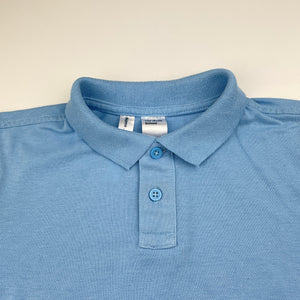 Unisex Anko, blue school polo shirt top, FUC, size 6,  