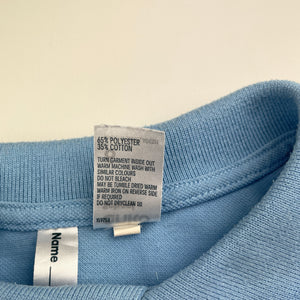 Unisex Anko, blue school polo shirt top, FUC, size 6,  