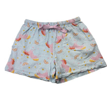 Load image into Gallery viewer, Girls Peter Alexander, stretchy pyjama shorts, unicorns, GUC, size 6,  