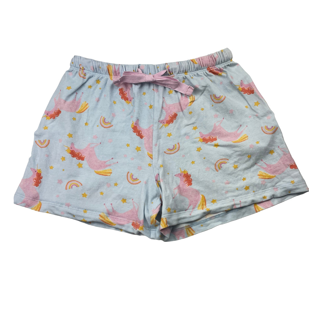 Girls Peter Alexander, stretchy pyjama shorts, unicorns, GUC, size 6,  