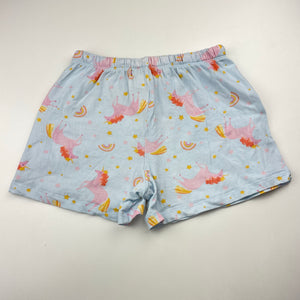 Girls Peter Alexander, stretchy pyjama shorts, unicorns, GUC, size 6,  
