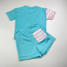 Load image into Gallery viewer, Girls vintage, lightweight soft feel top &amp; shorts, EUC, size 00,  