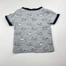 Load image into Gallery viewer, Boys Korango, stretchy tee / top, whales, EUC, size 00,  