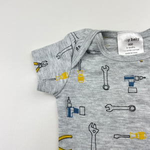 Boys Baby Baby, bodysuit / romper, tools, GUC, size 000,  