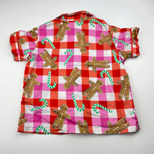 Load image into Gallery viewer, Girls Cotton On, cotton Christmas pyjama top, blue marks on front, FUC, size 2,  