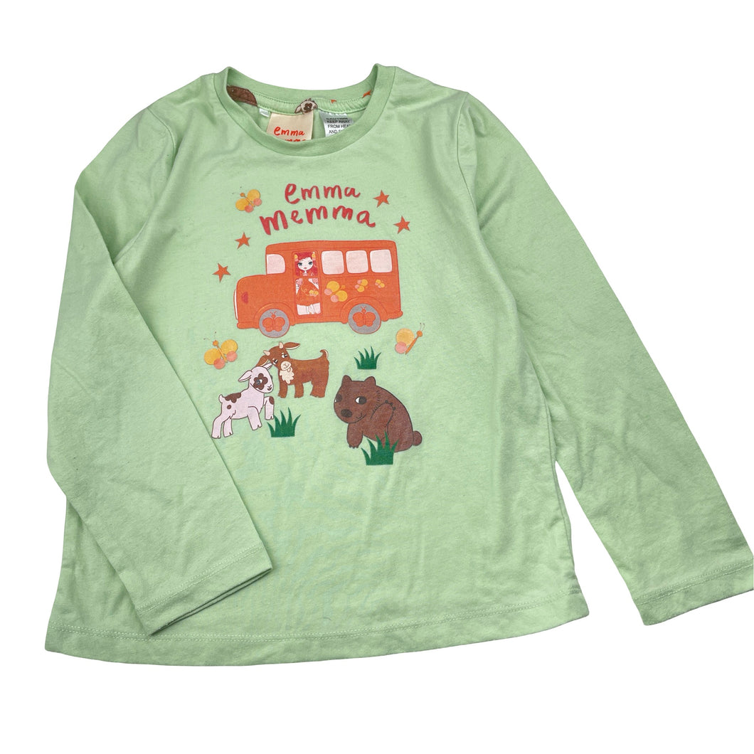 Girls Emma Memma, lightweight long sleeve pyjama top, FUC, size 6,  