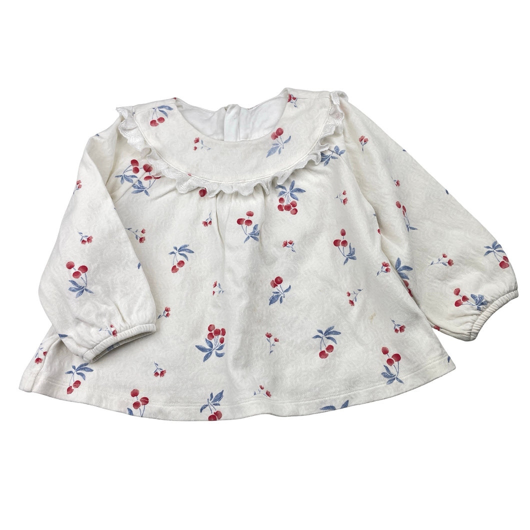 Girls YeeHoo, cotton long sleeve top, marks on front, FUC, size 2,  