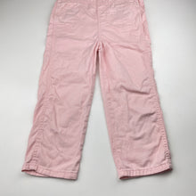 Load image into Gallery viewer, Girls Osh Kosh, pink cotton overalls / dungarees, Inside leg: 39cm, marks on bottom, FUC, size 5,  