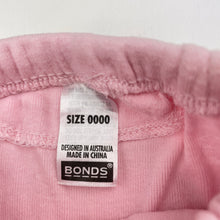 Load image into Gallery viewer, Girls Bonds, pink cotton leggings / bottoms, GUC, size 0000,  