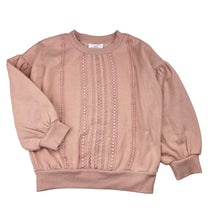 Load image into Gallery viewer, Girls Mango, fleece lined puff sleeve sweater / jumper, FUC, size 6,  