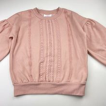 Load image into Gallery viewer, Girls Mango, fleece lined puff sleeve sweater / jumper, FUC, size 6,  