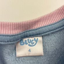 Load image into Gallery viewer, Girls Bluey, fleece lined pyjama top, pilling, FUC, size 4,  