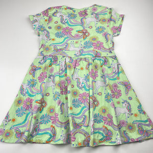 Girls Anko, cotton dress, unicorns, FUC, size 5, L: 53cm