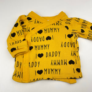 Unisex Baby Baby, cotton top & footed leggings / bottoms, GUC, size 00000,  