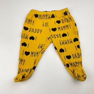 Unisex Baby Baby, cotton top & footed leggings / bottoms, GUC, size 00000,  